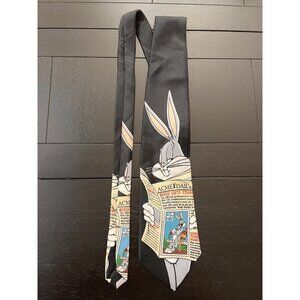 Vintage 1997 Warner Bros Looney Tunes Stamp Collection Bugs Bunny Silk Tie